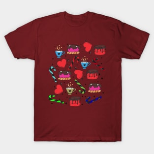 Love tea time pattern T-Shirt